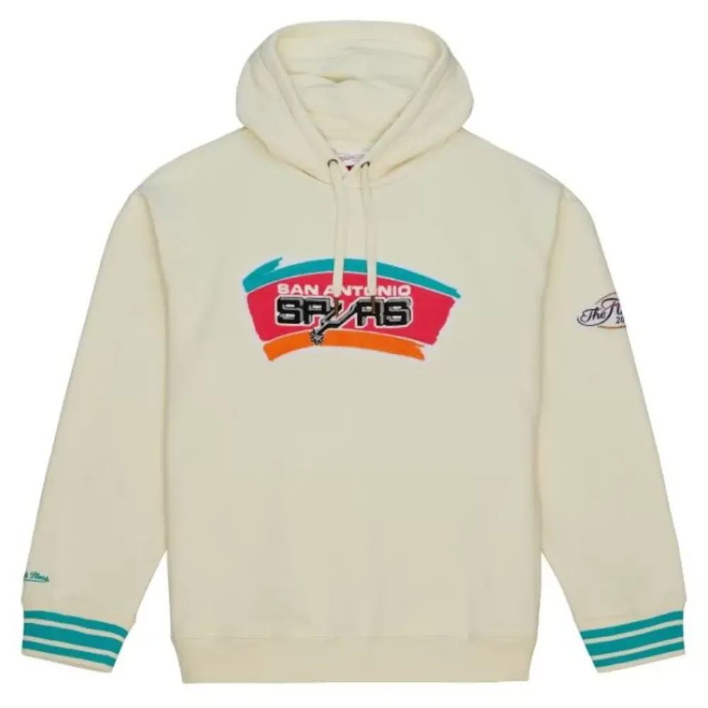 Apparel Mitchell & Ness Hoodies & Sweatshirts-Chainstitch Heavyweight Hoodie Retro San Antonio Spurs