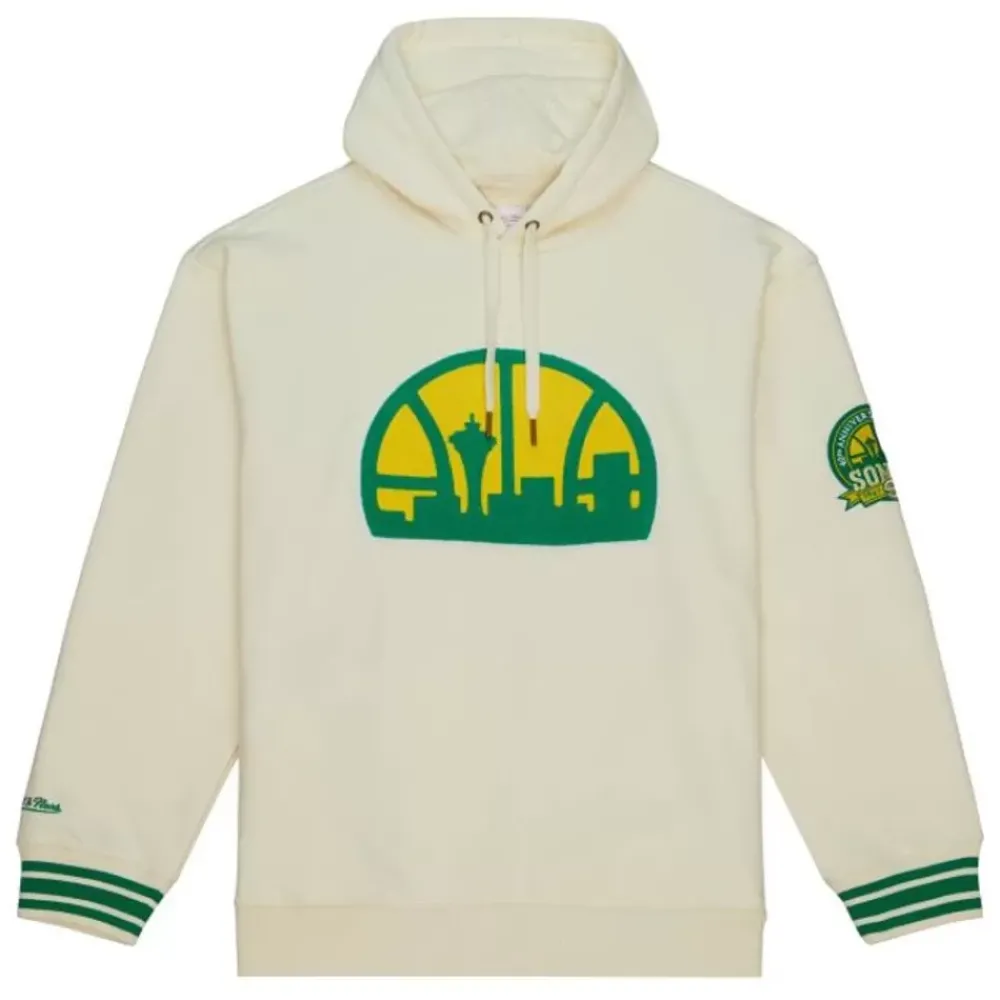 Apparel Mitchell & Ness Hoodies & Sweatshirts-Chainstitch Heavyweight Hoodie Retro Seattle Supersonics