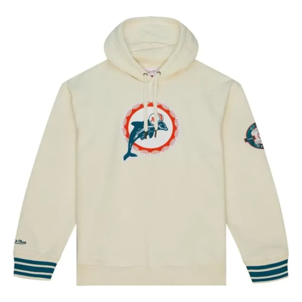 Apparel Mitchell & Ness Hoodies & Sweatshirts-Chainstitch Heavyweight Hoodie Retro Miami Dolphins