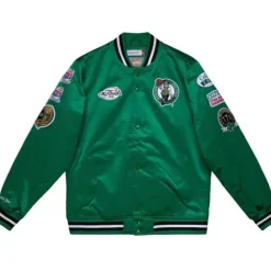 Apparel Mitchell & Ness Jackets & Outerwear-Champ City Satin Jacket Boston Celtics
