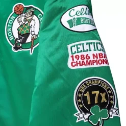 Apparel Mitchell & Ness Jackets & Outerwear-Champ City Satin Jacket Boston Celtics