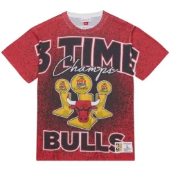 Apparel Mitchell & Ness T-Shirts & Tops-Champ City Sublimated Ss Tee Chicago Bulls