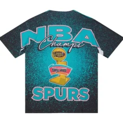 Apparel Mitchell & Ness T-Shirts & Tops-Champ City Sublimated Ss Tee San Antonio Spurs