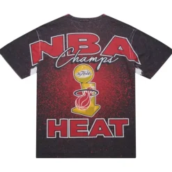Apparel Mitchell & Ness T-Shirts & Tops-Champ City Sublimated Ss Tee Miami Heat