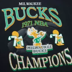 Apparel Mitchell & Ness T-Shirts & Tops-Champions Era Ss Tee Hwc Milwaukee Bucks
