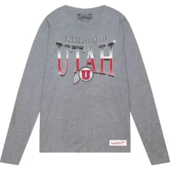 Apparel Mitchell & Ness T-Shirts & Tops-Chrome Ls Tee University Of Utah