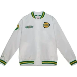 Apparel Mitchell & Ness Jackets & Outerwear-City Collection Lightweight Satin Jacket Los Angeles Galaxy
