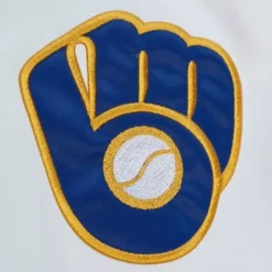 Apparel Mitchell & Ness Jackets & Outerwear-City Collection Lightweight Satin Jacket Milwaukee Brewers