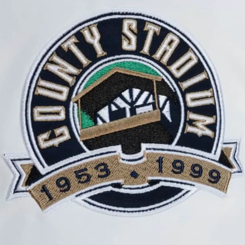 Apparel Mitchell & Ness Jackets & Outerwear-City Collection Lightweight Satin Jacket Milwaukee Brewers