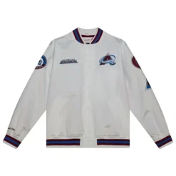 Apparel Mitchell & Ness Jackets & Outerwear-City Collection Lightweight Satin Jacket Colorado Avalanche