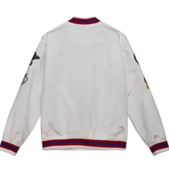 Apparel Mitchell & Ness Jackets & Outerwear-City Collection Lightweight Satin Jacket Atlanta Braves