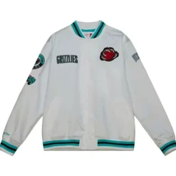 Apparel Mitchell & Ness Jackets & Outerwear-City Collection Lightweight Satin Jacket Vancouver Grizzlies