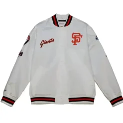 Apparel Mitchell & Ness Jackets & Outerwear-City Collection Lightweight Satin Jacket San Francisco Giants