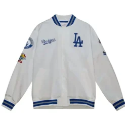 Apparel Mitchell & Ness Jackets & Outerwear-City Collection Lightweight Satin Jacket Los Angeles Dodgers