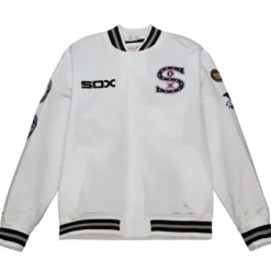 Apparel Mitchell & Ness Jackets & Outerwear-City Collection Lightweight Satin Jacket Chicago White Sox