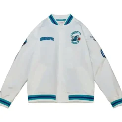 Apparel Mitchell & Ness Jackets & Outerwear-City Collection Lightweight Satin Jacket Charlotte Hornets