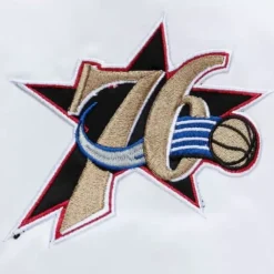 Apparel Mitchell & Ness Jackets & Outerwear-City Collection Lightweight Satin Jacket Philadelphia 76Ers