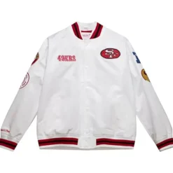 Apparel Mitchell & Ness Jackets & Outerwear-City Collection Lightweight Satin Jacket San Francisco 49Ers