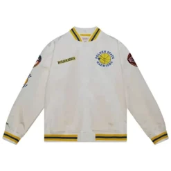 Apparel Mitchell & Ness Jackets & Outerwear-City Collection Lightweight Satin Jacket Golden State Warriors