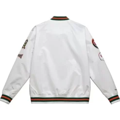 Apparel Mitchell & Ness Jackets & Outerwear-City Collection Lightweight Satin Jacket University Of Miami