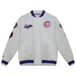 Apparel Mitchell & Ness Jackets & Outerwear-City Collection Lightweight Satin Jacket Chicago Cubs