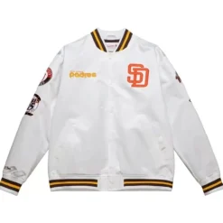 Apparel Mitchell & Ness Jackets & Outerwear-City Collection Lightweight Satin Jacket San Diego Padres