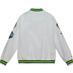 Apparel Mitchell & Ness Jackets & Outerwear-City Collection Lightweight Satin Jacket Boston Celtics