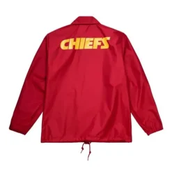 Apparel Mitchell & Ness Jackets & Outerwear-Coaches Windbreaker Kansas City Chiefs