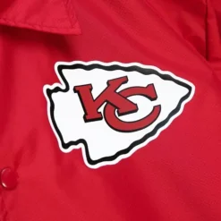Apparel Mitchell & Ness Jackets & Outerwear-Coaches Windbreaker Kansas City Chiefs