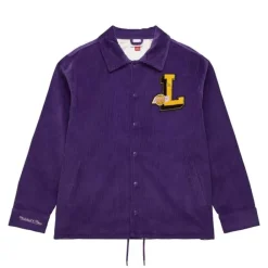 Apparel Mitchell & Ness Jackets & Outerwear-Collegiate Coaches Jacket Los Angeles Lakers