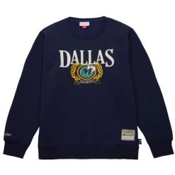 Apparel Mitchell & Ness Hoodies & Sweatshirts-Collegiate Crew Fleece Dallas Mavericks