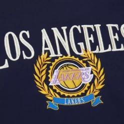 Apparel Mitchell & Ness Hoodies & Sweatshirts-Collegiate Crew Fleece Los Angeles Lakers