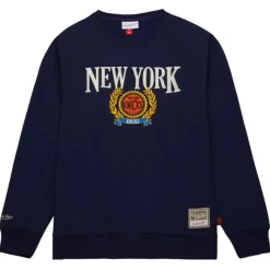 Apparel Mitchell & Ness Hoodies & Sweatshirts-Collegiate Crew Fleece New York Knicks