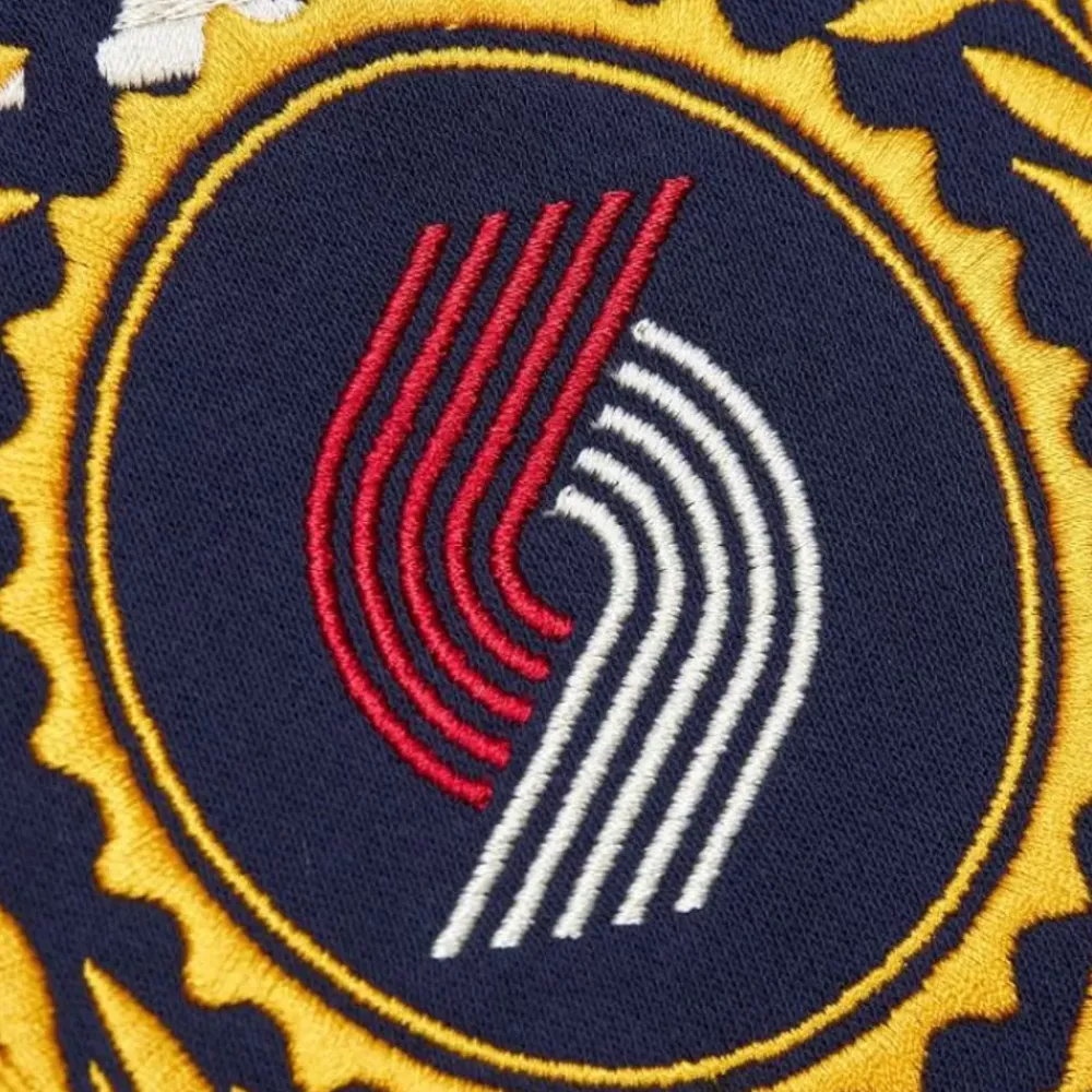 Apparel Mitchell & Ness Hoodies & Sweatshirts-Collegiate Crew Fleece Portland Trail Blazers