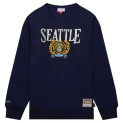 Apparel Mitchell & Ness Hoodies & Sweatshirts-Collegiate Crew Fleece Seattle Supersonics
