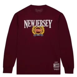 Apparel Mitchell & Ness T-Shirts & Tops-Collegiate Ivy League Ls New Jersey Nets