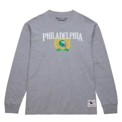 Apparel Mitchell & Ness T-Shirts & Tops-Collegiate Ivy League Men'S Ls Tee Philadelphia Eagles