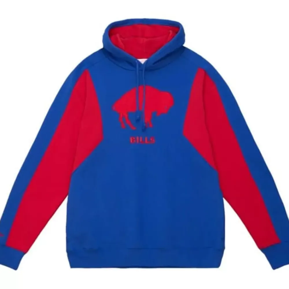 Apparel Mitchell & Ness Hoodies & Sweatshirts-Color Blocked Fleece 2.0 Buffalo Bills