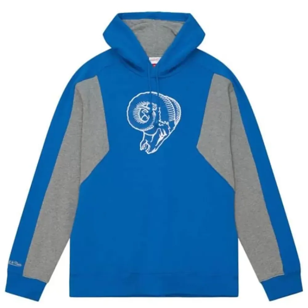 Apparel Mitchell & Ness Hoodies & Sweatshirts-Color Blocked Fleece 2.0 Los Angeles Rams