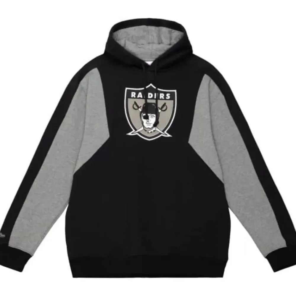 Apparel Mitchell & Ness Hoodies & Sweatshirts-Color Blocked Fleece 2.0 Oakland Raiders