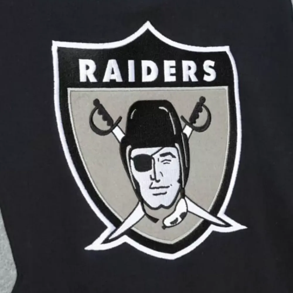 Apparel Mitchell & Ness Hoodies & Sweatshirts-Color Blocked Fleece 2.0 Oakland Raiders
