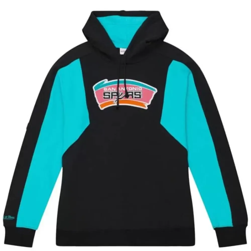 Apparel Mitchell & Ness Hoodies & Sweatshirts-Color Blocked Fleece 2.0 San Antonio Spurs