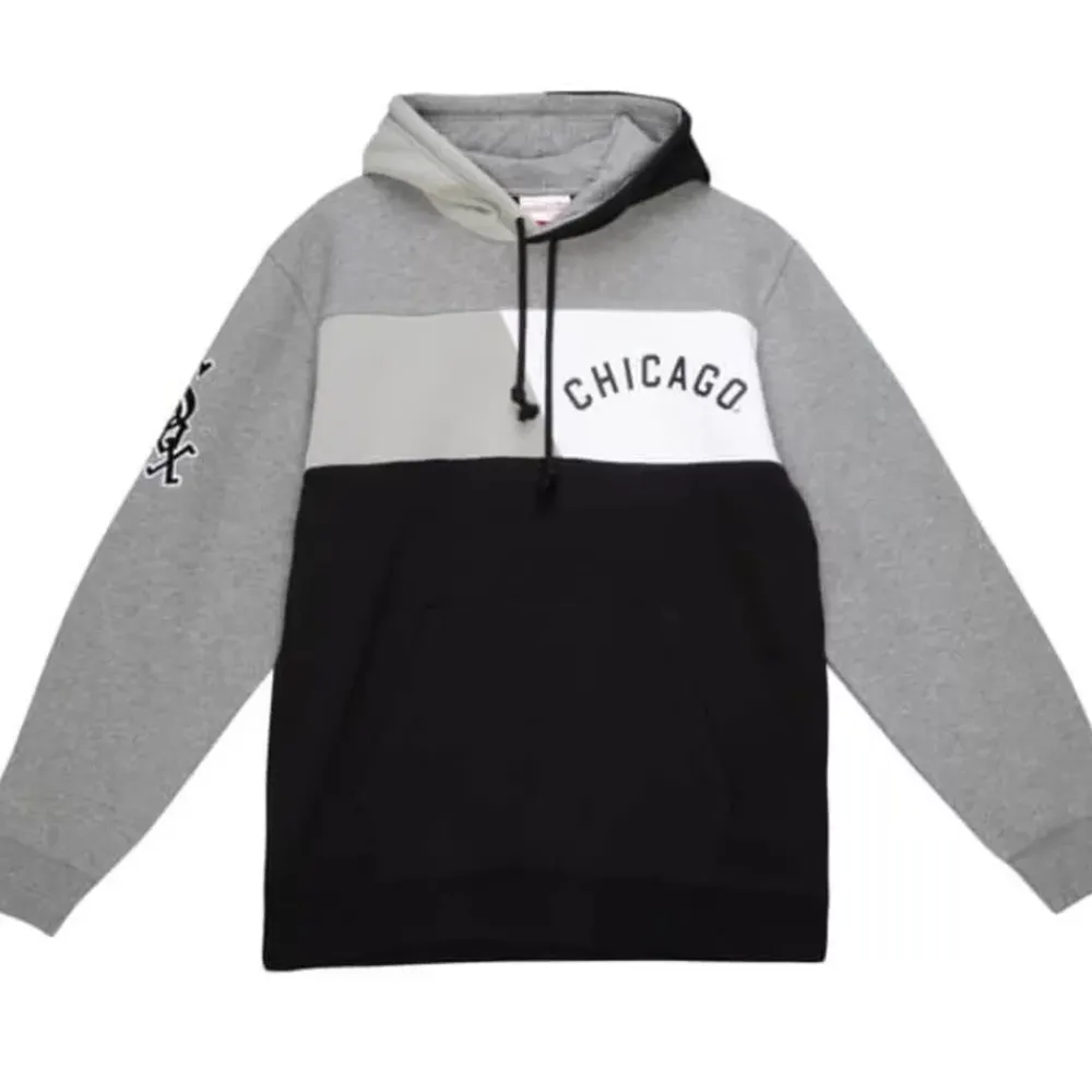 Apparel Mitchell & Ness Hoodies & Sweatshirts-Color Blocked Fleece Hoodie Chicago White Sox