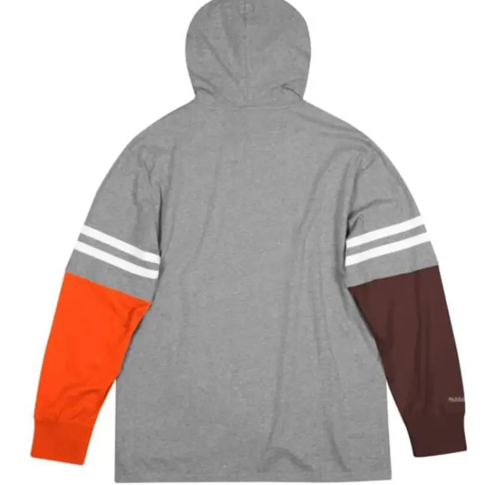 Apparel Mitchell & Ness Hoodies & Sweatshirts-Color Blocked Hoodie Cleveland Browns