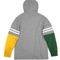 Apparel Mitchell & Ness Hoodies & Sweatshirts-Color Blocked Hoodie Green Bay Packers