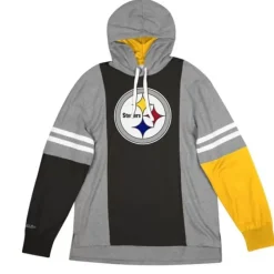 Apparel Mitchell & Ness Hoodies & Sweatshirts-Color Blocked Hoodie Pittsburgh Steelers