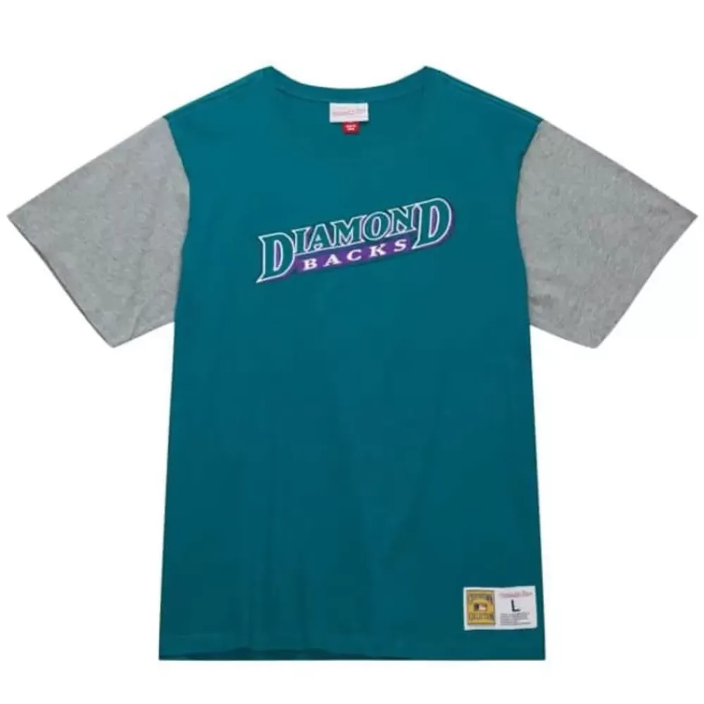 Apparel Mitchell & Ness T-Shirts & Tops-Color Blocked Ss Tee Arizona Diamondbacks