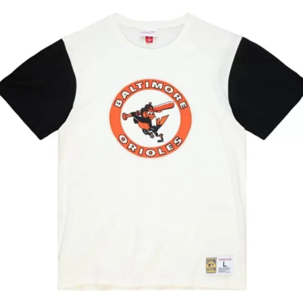 Apparel Mitchell & Ness T-Shirts & Tops-Color Blocked S/S Tee Baltimore Orioles