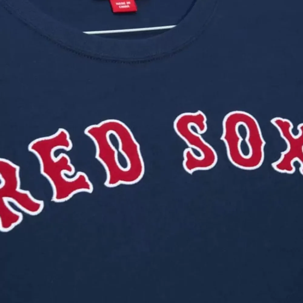 Apparel Mitchell & Ness T-Shirts & Tops-Color Blocked Ss Tee Boston Red Sox