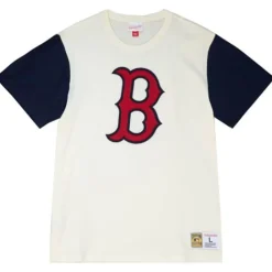 Apparel Mitchell & Ness T-Shirts & Tops-Color Blocked S/S Tee Boston Red Sox
